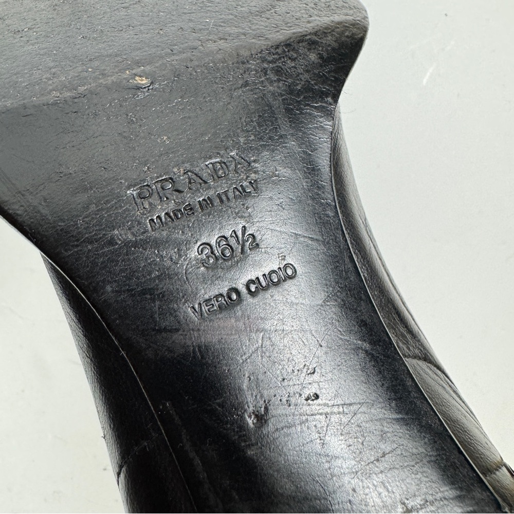 Prada leather kitten heels pump Y2K - Picture 8 of 11